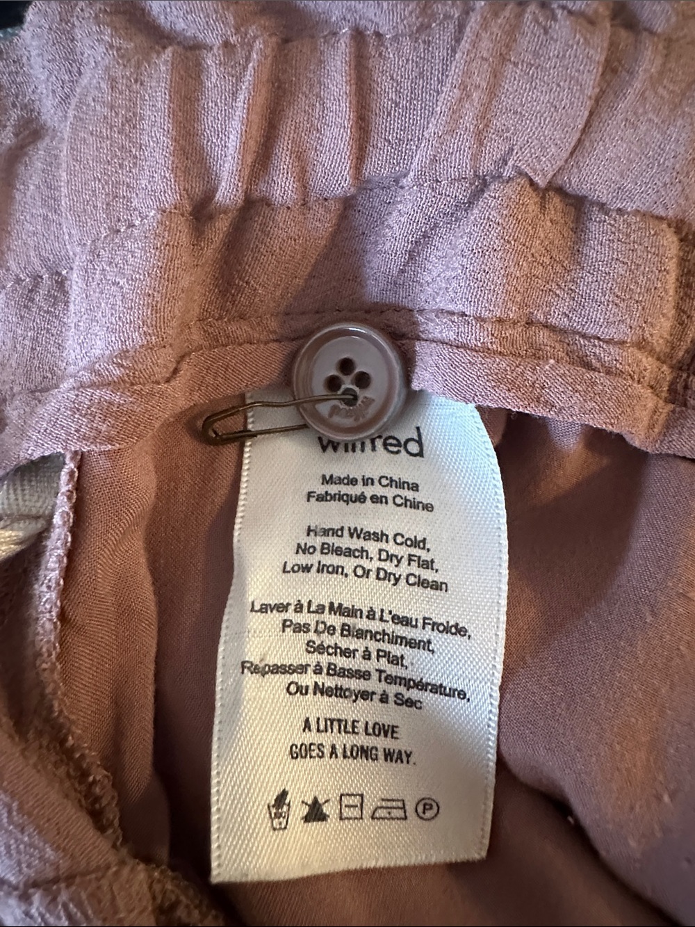Wilfred Dusty Rose Drawstring Jogger Pants - Picture 5 of 6